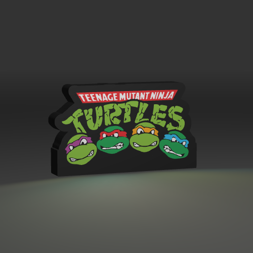 TeenageMuntantNinjaTurtles LED light box – custom 3D printed – Lit Layer Creations